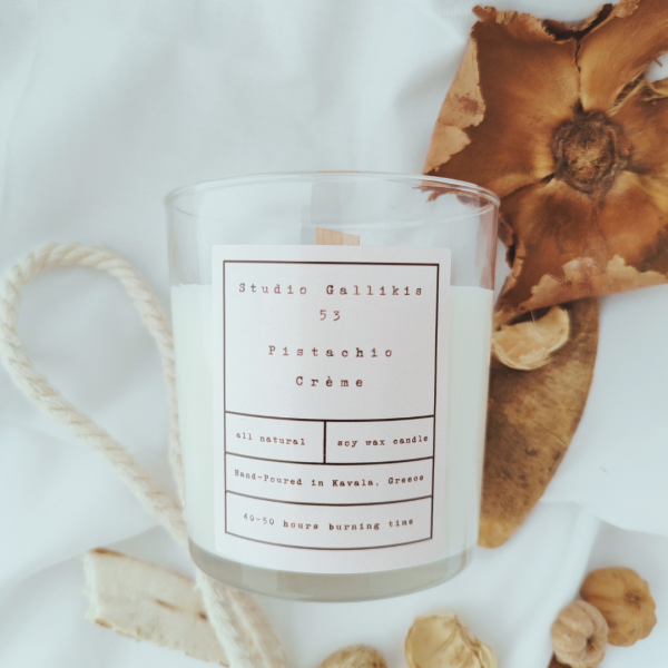 Αρωματικό Κερί Σόγιας Pistachio Crèm 240gr