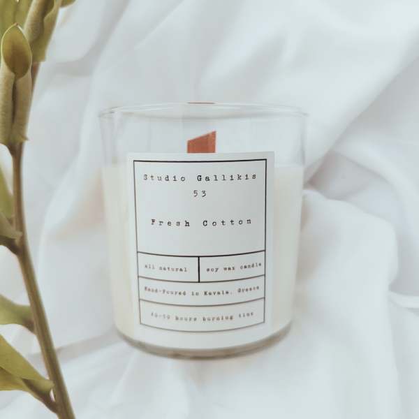 Αρωματικό Κερί Σόγιας Fresh Cotton 240gr