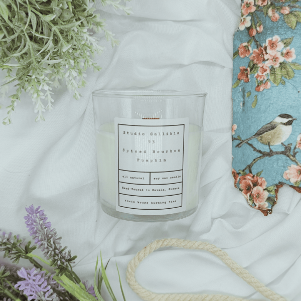 Αρωματικό Κερί Σόγιας Spiced Bourbon Pumpkin 240gr